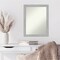 Amanti Art Non-Beveled Wall Mirror, Vista Brushed Nickel Narrow Frame